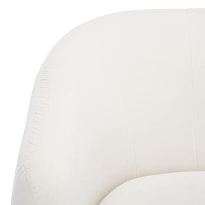 Home Collection Ezro Mid-Century Glam Cream Velvet Accent Swivel Chair