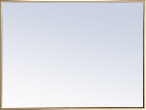 Monet 32" x 24" Rectangle Metal Frame Mirror in Black