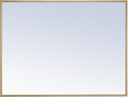 Monet 32" x 24" Rectangle Metal Frame Mirror in Black