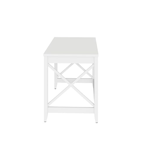 Workspace by Farmhouse Writing Desk, 47.24" x 23.62" x 29.53", White