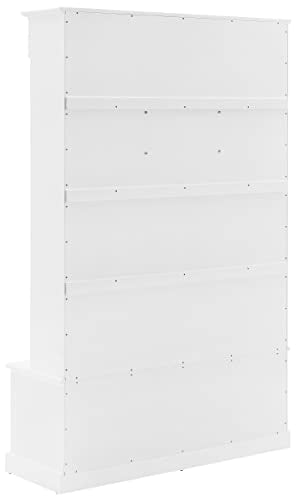 Bartlett Hall Tree with Shoe Rack Bench and Coat Hooks for Hanging, White