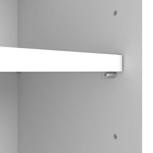 Bush Business Furniture Studio C Tall 5 Shelf Bookcase in White, Large Bookshelf for Home or Professional Office