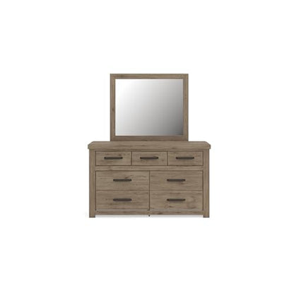 Signature Design by Ashley Garistyn Dresser with Mirror, Rustic Bedroom Set with Wood and Decorative Laminate, Horizontal Storage Furniture with Drawers