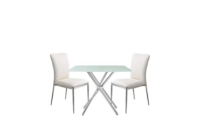 3 s 36" Inch Elegance Squared Dining Set in Soft White