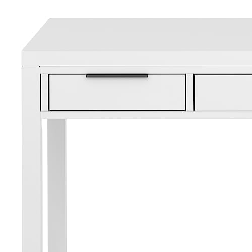 Hollander 60" Wide Solid Wood Writing Desk in White, view 7