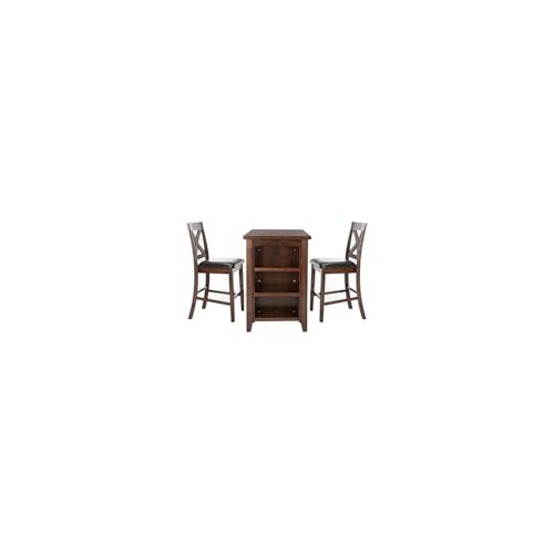 Safavieh Home Collection Everest 3 Piece Pub Set Mahogany and Black