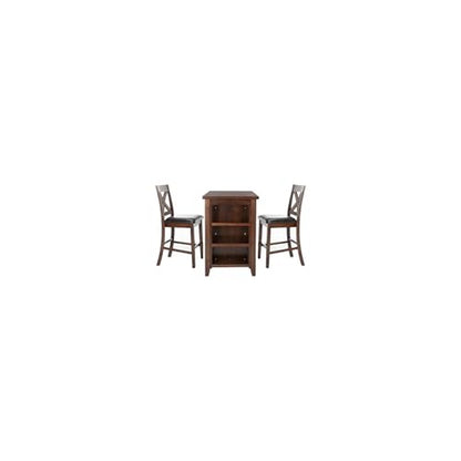Safavieh Home Collection Everest 3 Piece Pub Set Mahogany and Black