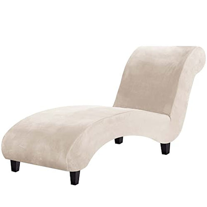 Chaise Lounge Cover Indoor Velvet Chaise Slipcover High Stretch Lounge Chair, view 2