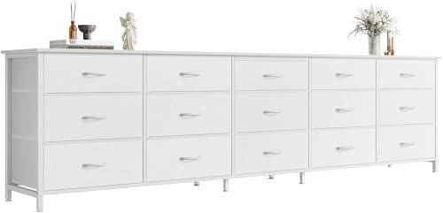 78.7 inch Long Dresser for Bedroom, 15 Drawer Fabric Dresser for Closet, view 2