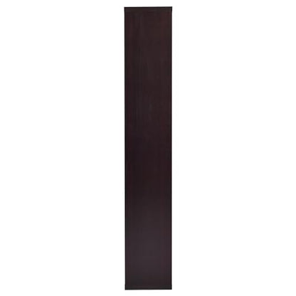 Coaster Theo 71-Inch 6-Shelf Bookshelf with Storage, Cappuccino 800264, view 7