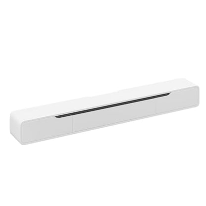 Floating TV Stand with 1 Door and 2 Drawers, 55inch, White, view 4