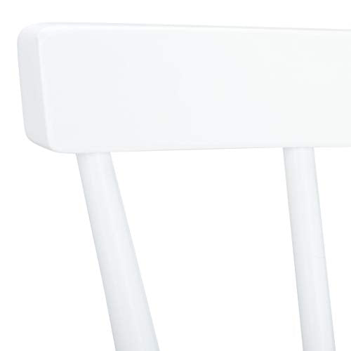 SAFAVIEH Home Collection – Winona Set of 2 White Windsor Farmhouse Dining Chairs, Spindle Back Wood Chairs, Classic Casual Seating (DCH8500B-SET2)