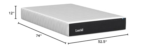 ® 12" Plush Gel Memory Foam Mattress – Bamboo Charcoal & Cooling Gel –, view 3