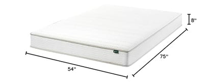 Zinus 8 Inch Foam and Spring Hybrid Mattress [New Version], Full, Fiberglass Free, Medium Firmness, Durable Support, Certified Safe Foams & Fabric, Mattress in A Box