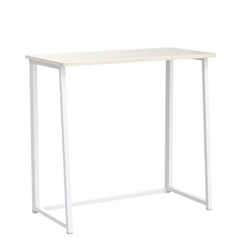 Folding Desk, 31.5" Foldable Computer Table for Small Spaces, Oak, view 5