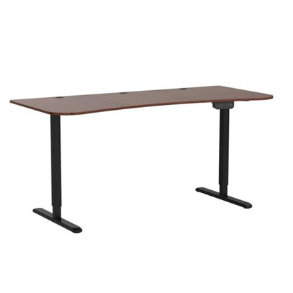 VIVO Electric 63 x 32 in Standing Desk, Touch Screen Adjustment, 220 lb Frame Support, 2E Series, Dark Walnut Top Black Frame, DESK-KIT-2EBD