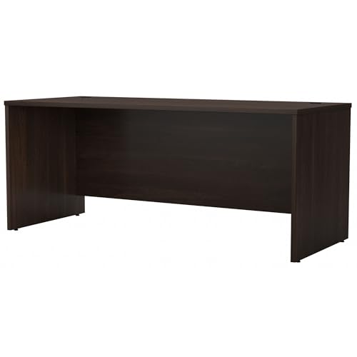 Bush Business Furniture Studio C 72W Computer Desk with Wire Management and Modesty Panel in Black Walnut, Professional Table for Home Office and Corporate Office