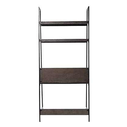 Lizvan Industrial Ladder Desk with Storage - Industrial Design, Grey Iron and Wood - Ideal for Home Office, Bedroom (HO1133637)