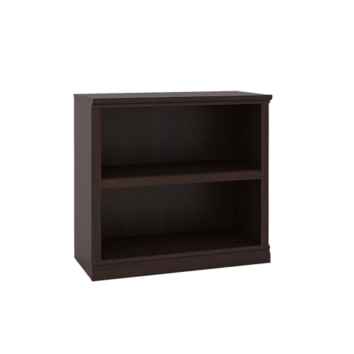 Bookcase, Open Storage Book Cases/Shelves, Floor Standing Indoor Furniture 2 Shelf Book case for Farmhouse Library Office Bedroom Kids, Dark Cherry - 2 Tier