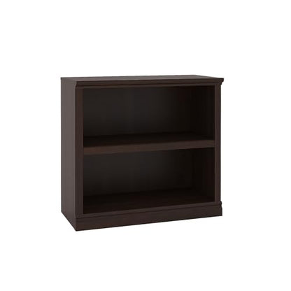 Bookcase, Open Storage Book Cases/Shelves, Floor Standing Indoor Furniture 2 Shelf Book case for Farmhouse Library Office Bedroom Kids, Dark Cherry - 2 Tier