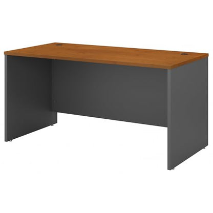 Bush Business Furniture Series C 60W Office Desk in Natural Cherry, Large Computer Table for Home and Professional Workplace