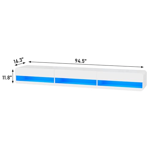 Floating LED TV Stand for TVs Up to 100 inch, view 3