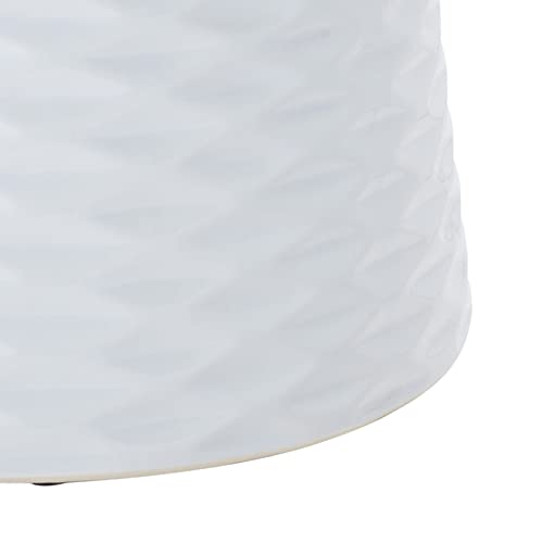 SAFAVIEH Furniture - Daphne Decorative Garden Stool - White - Ceramic - Artisan Hand-Painted Design - Ideal for Living Room, Patio, Garden - Fully Assembled (ACS4523A)