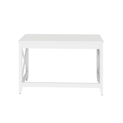 Workspace by Farmhouse Writing Desk, 47.24" x 23.62" x 29.53", White