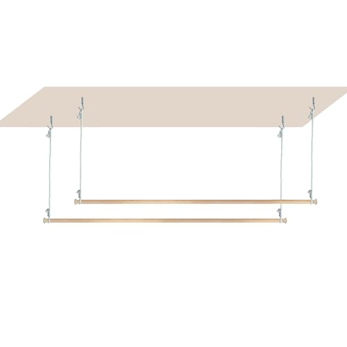 Wood Bed Canopy Frame 63 inches Bed Curtains Frame Solid Wooden Bed Poles, view 5