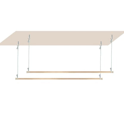 Wood Bed Canopy Frame 63 inches Bed Curtains Frame Solid Wooden Bed Poles, view 5