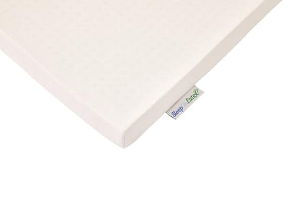 Pure Green Natural Latex Mattress Topper w/Luxury Cover - Medium Firmness - 1 Inch - Queen Size (GOLS Certified Organic)