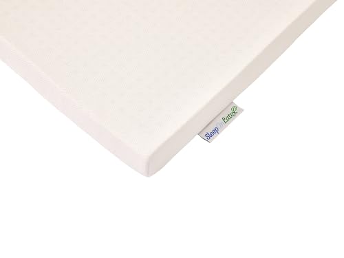 Pure Green Natural Latex Mattress Topper w/Luxury Cover - Soft - 2 Inch - Queen Size (GOLS Certified Organic)