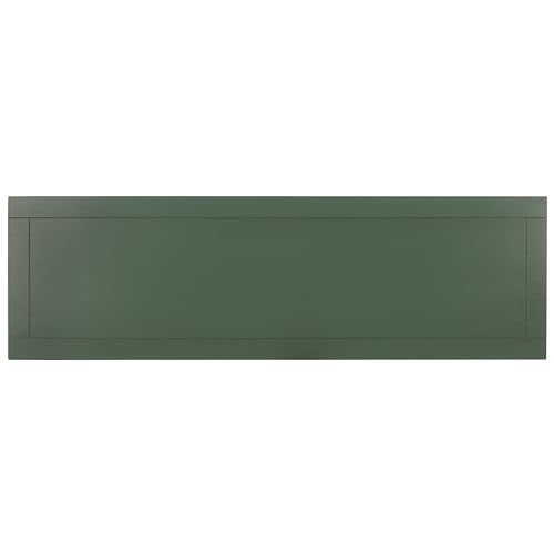 SAFAVIEH Home Collection - Christa Entryway Console Table, Dusty Green Solid Wood 3-Drawer Storage Sofa Table with Rattan Baskets (AMH5737J)