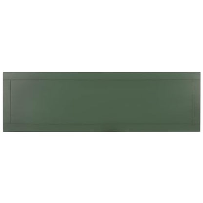 SAFAVIEH Home Collection - Christa Entryway Console Table, Dusty Green Solid Wood 3-Drawer Storage Sofa Table with Rattan Baskets (AMH5737J)