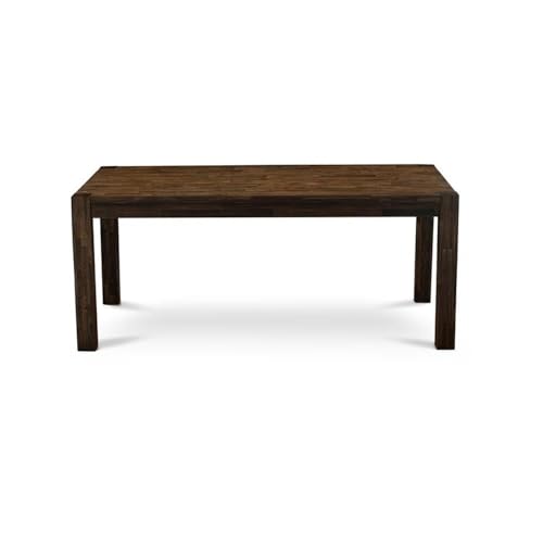 LM7-07-T Lismore Modern Dining Table - Rectangle Rustic Farmhouse Table, 40x72 Inch, Jacobean
