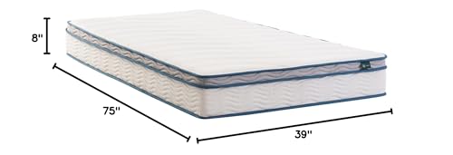 ZINUS 8 Inch Spring Sensation Hybrid Mattress [New Version], Medium Firm Feel, Fiberglass Free, Youth and Guest Bedroom, Mattress in A Box, Twin