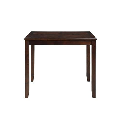 New Classic Furniture Gia Wood and Polyester Fabric 48" Counter Dining Room Table Set for 4 - Brown Cherry