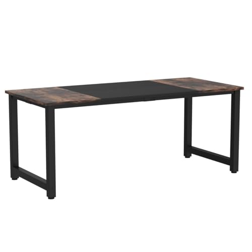 70.8”Executive Desk, Large Office Computer Desk with Thicken Frame, view 5