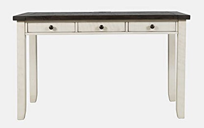 Jofran Madison County Solid Pine Wood Farmhouse Desk with USB Charging, view 2