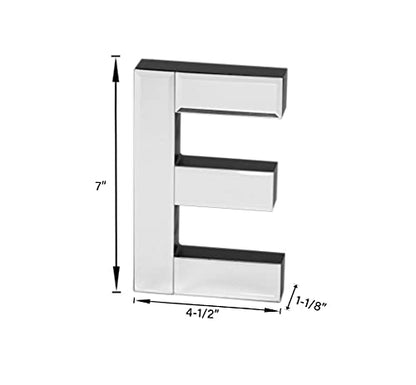 7-inch Tall Mirrored Glass and Wood Decorative Letter, Home-Bedroom-Office Wall Décor. Perfect Fun Gift to Encourage Girls, Young Ladies & Teens. (E)