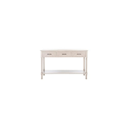 SAFAVIEH Home Collection Peyton Greige 3-Drawer Lower Shelf Console Table CNS5705D