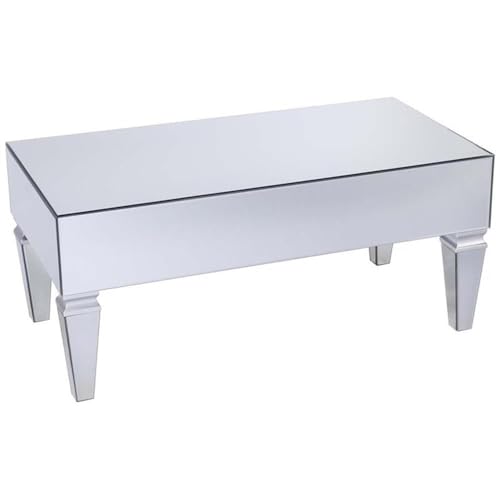 SEI Furniture Darien Contemporary Mirrored Storage Coffee Table