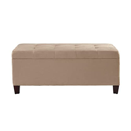Carmen Shoe Storage Ottoman, 20" x 48" x 20", Beige
