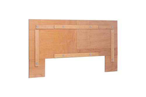 Solid Pine Storage Bed with Compartments and Headboard, Oak Brown, view 6
