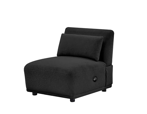Sectional Sofa Couch,Convertible U Shaped Sectional for Living Room,Modular L Shaped Couch with Removable Ottoman.（1set-Black）
