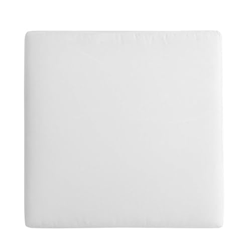 Tahoe Aluminum Ottoman in Gray White with Weather-Resistant Cushion-Ideal as Outdoor Footstool, Patio or Sunroom Furniture