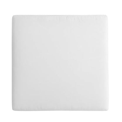 Tahoe Aluminum Ottoman in Gray White with Weather-Resistant Cushion-Ideal as Outdoor Footstool, Patio or Sunroom Furniture