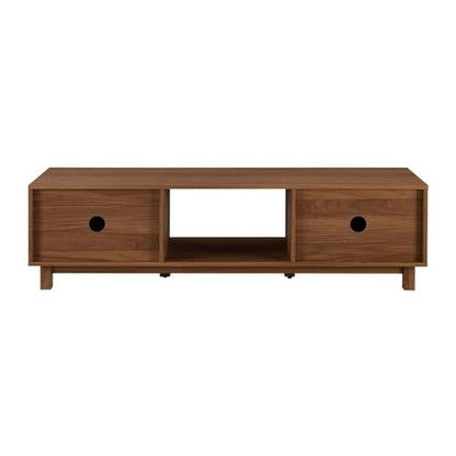 Arundo Fluted TV Stand for TVs up to 65 Inches, 58" TV Stand, Mocha