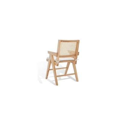 SAFAVIEH Couture Collection Colette Tropical Coastal Natural Solid Wood Rattan Armchair
