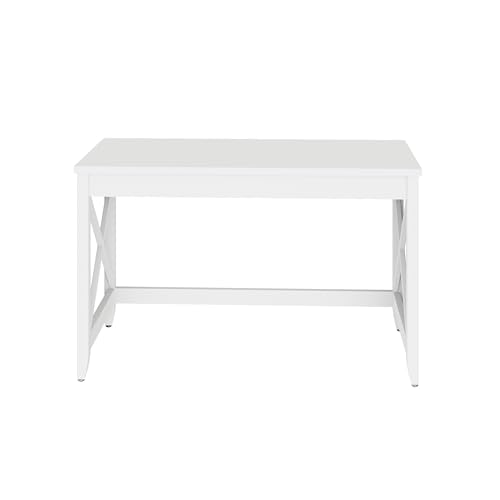 Workspace by Farmhouse Writing Desk, 47.24" x 23.62" x 29.53", White
